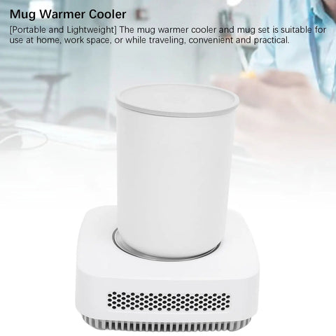 Next Level Smart Mug Warmer And Portable Beverage Cooler With Intelligent Temperature Control, white mug warmer cooler at home or office.