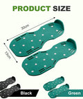 Size chart of green Lawn Aerator Shoes With 26 Spikes Self Cleaning Garden Spike Sandals, 30cm x 13cm dimensions.
