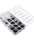 C Clip Circlip Snap Ring Retaining Fastener Hardware Kit With 300 Pcs Assorted Sizes in open plastic case