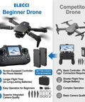 Comparison of Foldable Mini Drone With Screen Controller And SD Card For Beginners and competitor's drone with features list.