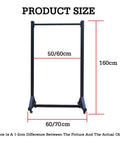 Heavy Duty Mobile Wire Coil Storage Organizer Rolling Cart With Thick Steel Frame dimensions labeled 50/60cm width, 60/70cm base, 160cm height.