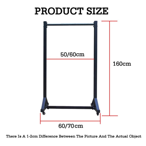 Heavy Duty Mobile Wire Coil Storage Organizer Rolling Cart With Thick Steel Frame dimensions labeled 50/60cm width, 60/70cm base, 160cm height.