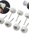 Various heads from 70 Piece Grinding Sanding Head Kit For Drill With Abrasive Buffing Wheels And Polish Brush Titanium Coated Heads