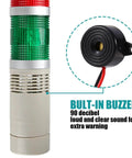 Industrial Signal Tower With LED Stack Lights And Built In Buzzer For Quick Warning And Safety 3 Layer Red Yellow Green LED Rings DC 12V Power Sound On And Steady Operation The Go To Setup For Industrial Machinery Luban