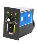 110V 40W AC Geared Motor With Variable Speed Controller For Single Phase Power 90 RPM Beefy Torque Gear Motor With 1To15 Reduction Quiet Operation Governor Included And Easy Speed Adjust visible from the side showing dial settings.