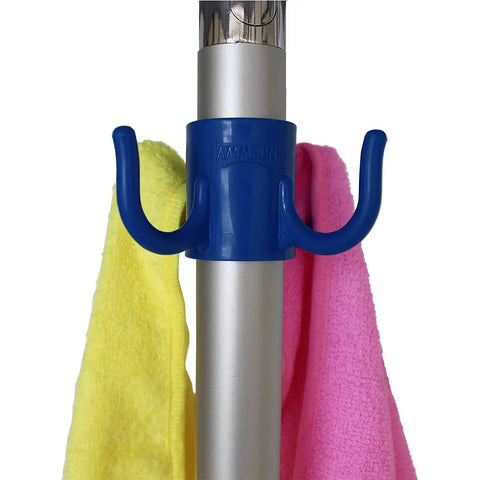 4 Prong Beach Umbrella Hook Hanging Organizer For Towels Hats Clothes Cameras Sunglasses And Bags Blue Durable Plastic