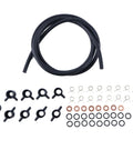 Chamixx Upgraded Fuel Return Line Kit 7135-264 black fuel hose, clamps and O-rings for Ford 7.3L diesel repair