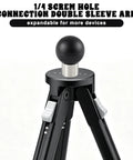 Heavy Duty 17mm Ball Head Mount With 1/4-20 Thread Aluminum Screw Adapter For Action Cameras, Smartphones, GPS Devices And Tripods, Vibration Free Stable Mount For Photo And Video, black tripod ball head mount with 1/4 screw