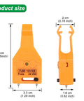 24V Car Fuse Tester And Puller Kit With LED Indicator For ATO ATC Blade And Glass Tube Fuses, Quick Pull, Pro Grade Auto Fuse Extractor For Small, Medium And Large Fuses. 7x3.3x1.6 cm orange plastic size diagram