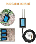 Capacitive Soil Moisture Sensor With 0-10V Output Waterproof Probe For Greenhouse And Indoor Plant Nerds shown in installation method
