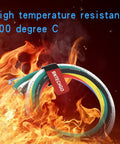 Hella Flexible 10 Awg Silicone Wire Kit Featuring Six Assorted 3 Ft Colors With Stranded Tinned Copper Cores on flames.
