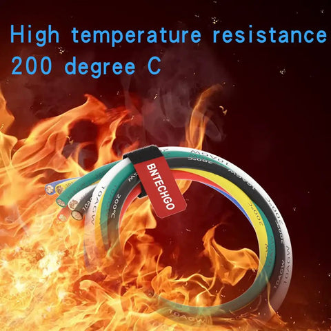 Hella Flexible 10 Awg Silicone Wire Kit Featuring Six Assorted 3 Ft Colors With Stranded Tinned Copper Cores on flames.