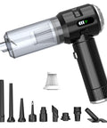 Powerful 25000Pa Cordless Handheld Car Vacuum With Cyclonic Suction And Digital Display For Pet Hair Cars Home And Office Cleanup Lightweight Portable Mini Vacuum with attachments