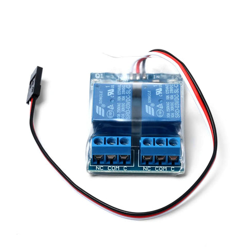 RC Aircraft Relay Switch With PWM For Drones FPV Quadcopter Remote Control 5V Receiver Compatible 10A Max Dual Relay Outputs 1 Servo Input