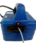Techtongda Portable Electric Hoist Remote Controlled Winch 992Lbs Capacity 25 Ft Lift Height rear view showing cable and handle.