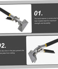 Metal Seamer And Edge Seamer Pliers For Standing Seam Roofing with non-slip handle, showing heat-treated steel construction.