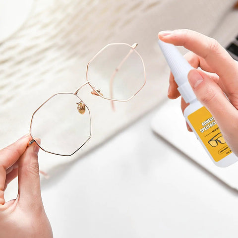 Go To Eyewear Adhesive For Quick Bonding 20Ml Frame Repair Glue being applied to eyeglasses with precise tip, ideal for repair