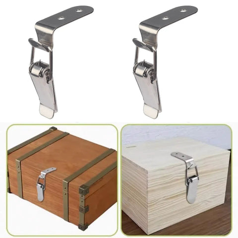 Heavy Duty 304 Stainless Steel 90 Degree Toggle Latch With Secure Duck Bill Buckle For Tool Boxes Car Hoods Cabinets And Trunks Built Like A Tank That Grabs Super Tight Pair Of Two with wooden storage boxes.