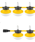 Heavy Duty Construction String Lights 100ft LED Work Light String With 10 Bulbs 100W Equivalent 14000 Lumens 5000K Ultra Bright Temporary Lighting For Job Sites Renovations And Outdoor Projects