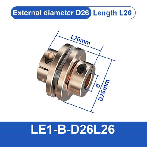 Heavy Duty Flexible Flange Coupling For 3d Printer Motors With Aluminum Diaphragm Joints And Universal Cardan Shaft Adapter That Fits D26 D35 Sizes Perfect For Any Cool Build, measuring D26mm and L26mm.
