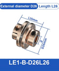 Get That Flexible Motor Shaft Coupler With Diaphragms And Universal Joint, 26mm diameter, 26mm length, aluminum alloy construction.