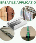 Open Serrated Seals For Five Eighths Inch PET Straps Pack Of One Hundred shown in versatile application