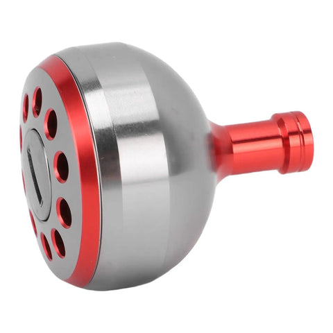 Upgrade Your Sea Fishing Game With This Premium Red Aluminum Alloy Power Knob Featuring Anti Slip Grip And 38mm Ergonomic Design For Sad Baitcasting Reels To Dominate Saltwater Adventures Today. 38mm red aluminum baitcasting reel power knob, side view