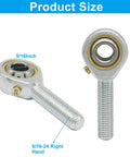 POSB5 Male Rod End Bearing 5 Sixteenth Inch Bore 2 Pack Built Tough From Alloy Steel For Industrial Equipment Easy Install Spherical Joint Corrosion Resistant High Strength Precision Fit, 5/16-24 RH thread