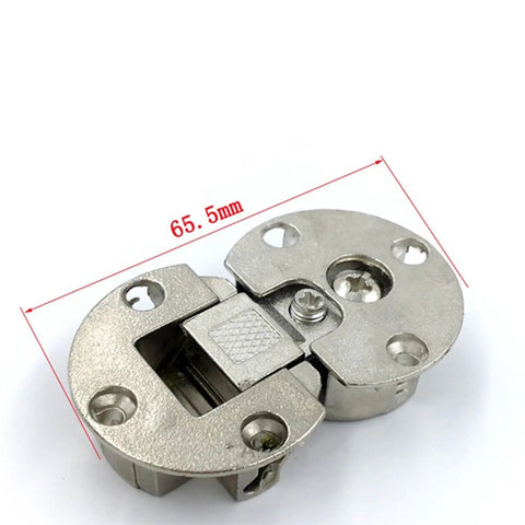 Close-up view of Two Pack Folding Cabinet Hinge Alloy Double Cup Up And Down 180 Degree Hidden Flat Hinge Silent Hydraulic Buffer Adjustable
