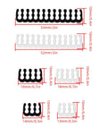 Image showing 48 Piece Cable Comb Kit for PC Cables displaying black and white combs in various sizes for PSU and CPU cable management.