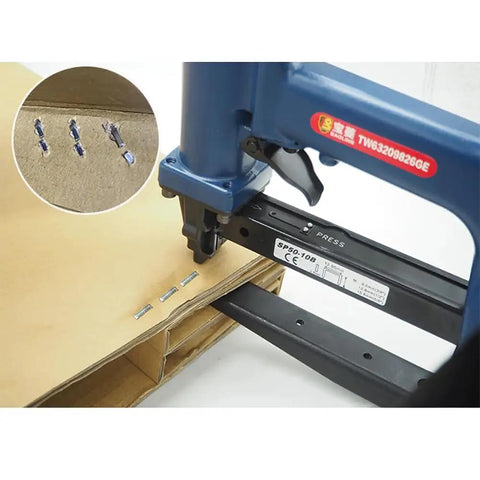Pneumatic Carton Sealing And Side Stapler For Corrugated Boxes Air Sealer Nailer Gun SP50-10B Lightweight Yet Durable Box Packing Tool With 3.9 KG/CM2 Working Pressure Great For Fast Pro-Grade Packaging on corrugated box seam