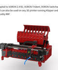 Ercf V2 Eight Or Twelve Channel Filament Switch System For Multi Color 3D Printing with red design and filament channels visible.