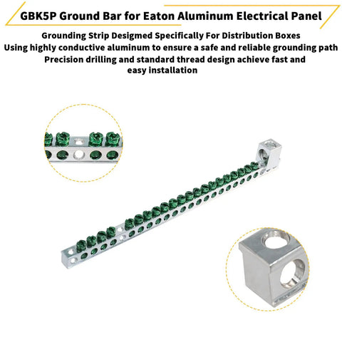 Ground Bar Kit For Eaton Electrical Panel GBK2120 Fits BR And CH Series Load Centers 1 Pack With Secure Grounding Point