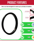 Heavy Duty Poly Carbonate Hub Centric Rings Four Pack Custom Fit For Infiniti And Nissan Wheel Hubs on a weather feature display.
