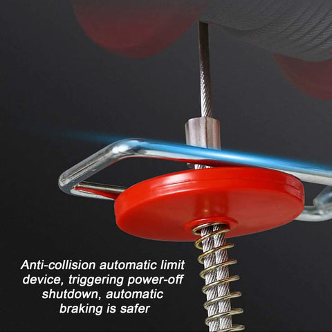 Plug And Play Electric Lifting Hoist With Auto Brake And Smooth Cable Winch Built For Garages And Workshops Plugging Into 220 Volts To Haul Up To Four Hundred Pounds Without Breaking A Sweat Or Wrecking Your Back