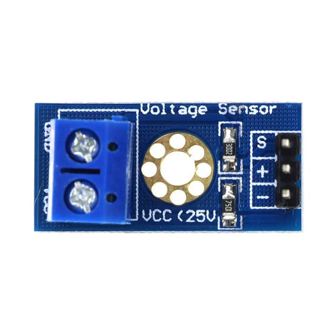 Slick Five Pack Voltage Detection Module For Arduino Projects Delivering Straight Talking Readings From Zero To Twenty Five Volts Dc Power Analysis Easy To Wire Up, front view