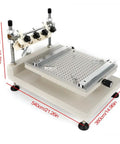 300 By 400 mm Solder Paste Printer With Manual Stencil Alignment for SMT PCB Projects, metal build, shown at 3/4 view angle.