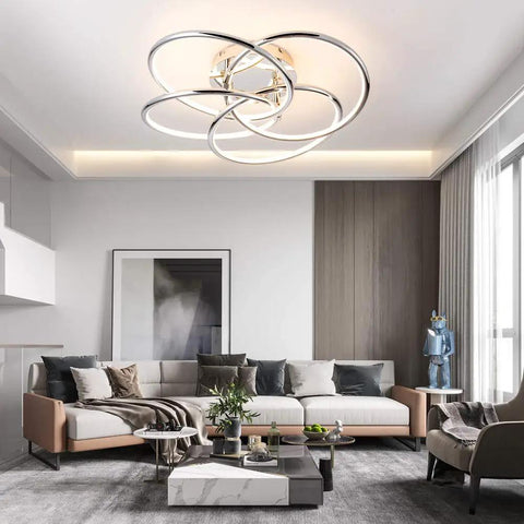 LED Flush Mount Ceiling Light Black Modern Close To Ceiling Fixture Dimmable 3000K To 6000K Ideal For Hallways Entryways Dining Rooms Small Studies And More in luxurious living room setting