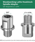 Lathe Headstock Spindle Adapter Converts Five Eighths Inch Shopsmith Internal Thread To One Inch Eight TPI External Thread