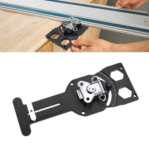 ShengQuanHao Adjustable Aluminum Alloy Guide Rail Tool For Precision Wood Cutting And Home Carpentry with secure clamping mechanism.