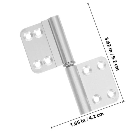 Six Piece Detachable Lift Off Hinges Set Heavy Duty Flag Hinges For Bathroom Cabinet Doors With 35mm Silver Pins Durable Steel Construction