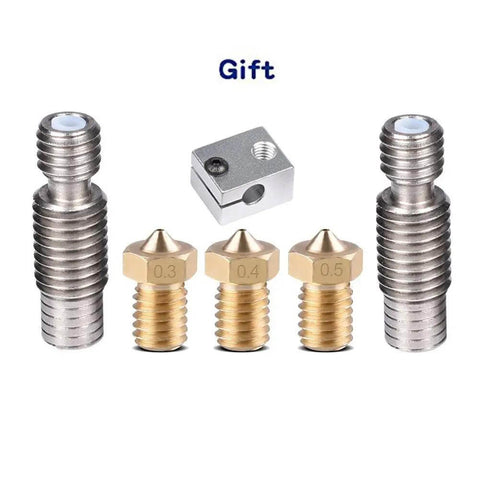 V6 Hot End Full Kit For 1.75mm 12V Bowden RepRap 3D Printer Extruder Parts With 0.4mm Nozzle and additional nozzles