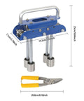 Blue V-Shaped Edge Bead Roller Hand Sheet Metal Bender 0-90 Degree Flex Pro Grade Standing Seam Roofing Tool with Built In Scale