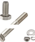 Close-up of bolts, nuts, and washers from 800 Piece Stainless Steel Bolt Nut Washer Set For Home Repair And DIY Projects