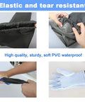 Heavy Duty 25 Inch PVC Chemical Resistant Waterproof Gloves For Chemical And Acid Work Long Rubber Safety Gloves Reusable Durable Blue Large Size Built For Pro Jobs with elastic and tear-resistant features shown