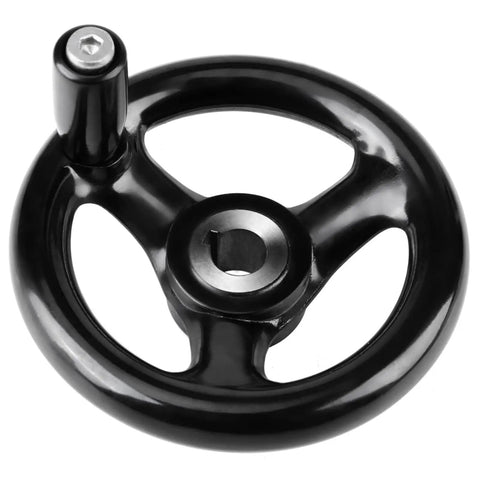 Heavy Duty 12mm 100mm Bakelite Hand Wheel 3 Spoke With Screw Hole For Removable Handle Replacement Part For Lathe Milling Machines
