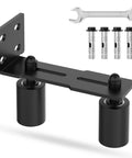Heavy Duty Sliding Gate Guide Roller Hardware Kit With 3 Inch Black Nylon Wheels And Steel L Bracket, Built Tough And Adjustable Gate Roller For Rolling Doors, Wood Or Garage Use