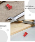 Low Profile Aluminum Bench Dog Clamp Set For Woodworking 6 Pieces with quick tightening and scratch resistant finish
