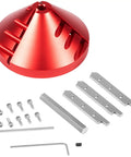 Built Tough 2 In 1 Pipe Deburring Reamer Tool For Pvc Cpvc Abs And Pe Tubing features a red cone and metallic attachments.