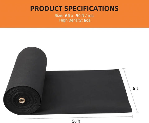 Heavy Duty Geotextile Fabric 6 Ft By 50 Ft Nonwoven PP Ground Stabilizer With 350N Tensile Strength And 440N Load Capacity for stabilization